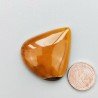 Mokaite Naturale Forma Goccia Piatto Cabochon Liscio Fatto a Mano 34X30mm 11,42gm 1pz
