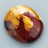 Mokaite Naturale Forma Ovale Piatto Cabochon Liscio Fatto a Mano 30X25X7mm 9,28gm 1pz