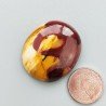 Mokaite Naturale Forma Ovale Piatto Cabochon Liscio Fatto a Mano 30X25X7mm 9,28gm 1pz