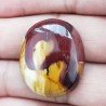 Mokaite Naturale Forma Ovale Piatto Cabochon Liscio Fatto a Mano 30X25X7mm 9,28gm 1pz