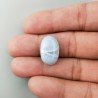 Calcedonio Striata Naturale Forma Ovale Piatto Cabochon Liscio Fatto a Mano 19X12X7mm 14,50 Carati 1pz