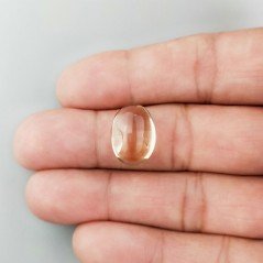 Cabochon di Quarzo Citrino Naturale Ovale, Piatto e Liscio, 16x12 mm, Fatto a Mano Cabochon di Quarzo Citrino Naturale Ovale, Piatto e Liscio, 16x12 mm, Fatto a Mano