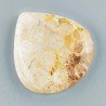 Corallo Fossile Naturale Forma Cuore Piatto Cabochon Liscio Fatto a Mano 32X30X5mm 7,93gm 1pz