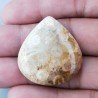 Corallo Fossile Naturale Forma Cuore Piatto Cabochon Liscio Fatto a Mano 32X30X5mm 7,93gm 1pz
