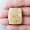 Corallo Fossile Naturale Forma Cuscino Piatto Cabochon Liscio Fatto a Mano 30X25mm 10,42gm 1pz