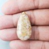 Corallo Fossile Naturale Forma Goccia Piatto Cabochon Liscio Fatto a Mano 30X16X7mm 5,03gm 1pz