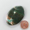 Crisocola Naturale Forma Ovale Piatto Cabochon Liscio Fatto a Mano 40X28mm 15.88gm 1pz