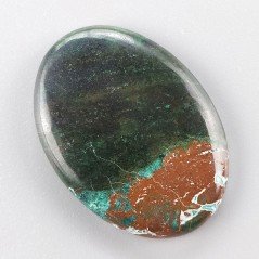 Crisocola Naturale Forma Ovale Piatto Cabochon Liscio Fatto a Mano 38X27mm 14.20gm 1pz