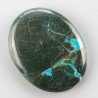 Crisocola Naturale Forma Ovale Piatto Cabochon Liscio Fatto a Mano 32X25mm 10.87gm 1pz