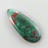 Crisocola Naturale Forma Goccia Piatto Cabochon Liscio Fatto a Mano 37X16mm 5.86gm 1pz