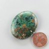 Crisocola Naturale Forma Ovale Piatto Cabochon Liscio Fatto a Mano 32X26mm 13.76gm 1pz