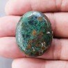 Crisocola Naturale Forma Ovale Piatto Cabochon Liscio Fatto a Mano 32X26mm 13.76gm 1pz