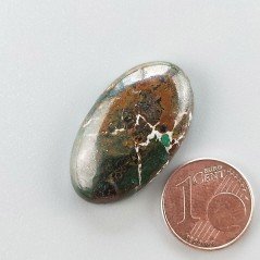 Crisocola Naturale Forma Ovale Piatto Cabochon Liscio Fatto a Mano 29X17mm 6.53gm 1pz