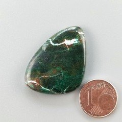 Crisocola Naturale Forma Fantasia Piatto Cabochon Liscio Fatto a Mano 34X23mm 9,53gm 1pz