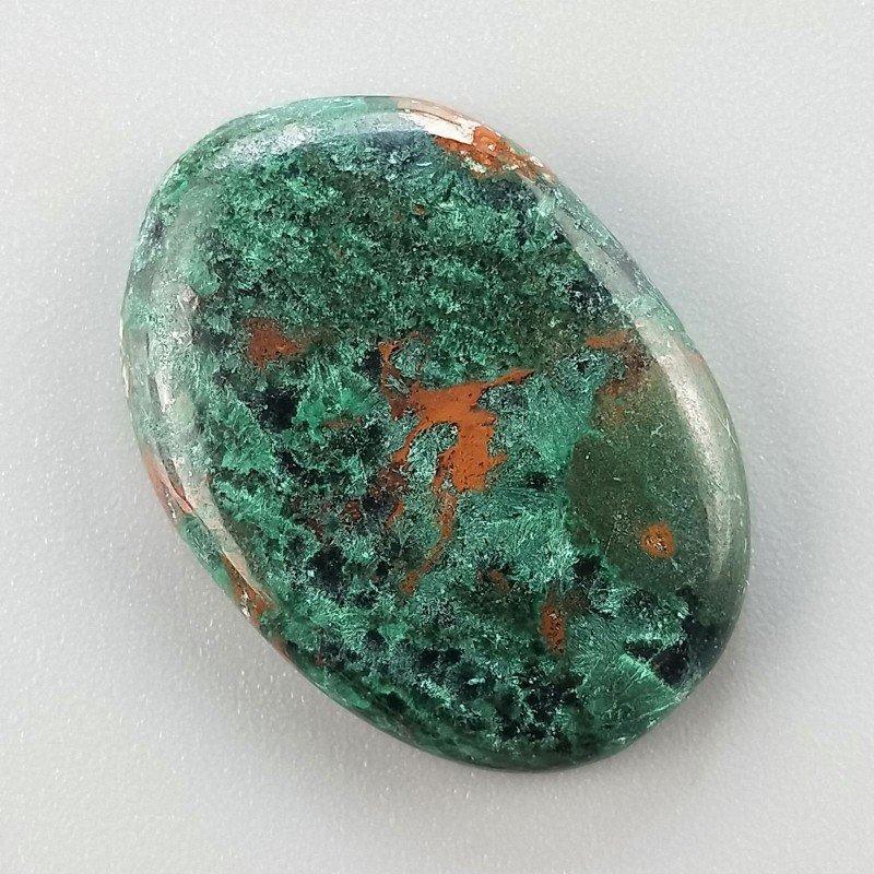 Crisocola Naturale Forma Ovale Piatto Cabochon Liscio Fatto a Mano 30X21mm 8.60gm 1pz