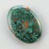 Crisocola Naturale Forma Ovale Piatto Cabochon Liscio Fatto a Mano 30X21mm 8.60gm 1pz