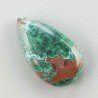 Crisocola Naturale Forma Goccia Piatto Cabochon Liscio Fatto a Mano 25X14mm 3.92gm 1pz