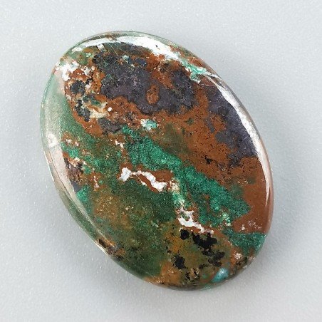 Crisocola Naturale Forma Ovale Piatto Cabochon Liscio Fatto a Mano 30X22mm 7.60gm 1pz