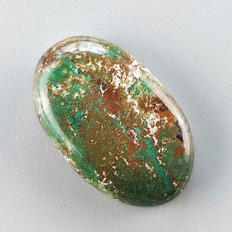 Crisocola Naturale Forma Ovale Piatto Cabochon Liscio Fatto a Mano 24X15mm 4.97gm 1pz