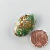Crisocola Naturale Forma Ovale Piatto Cabochon Liscio Fatto a Mano 24X15mm 4.97gm 1pz