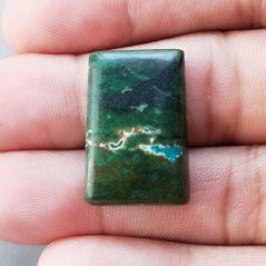 Crisocola Naturale Forma Rettangolare Piatto Cabochon Liscio Fatto a Mano 24X15mm 6.60gm 1pz