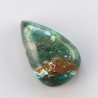 Crisocola Naturale Forma Goccia Piatto Cabochon Liscio Fatto a Mano 21X14mm 4.47gm 1pz