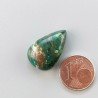 Crisocola Naturale Forma Goccia Piatto Cabochon Liscio Fatto a Mano 21X14mm 4.47gm 1pz