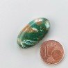 Crisocola Naturale Forma Ovale Piatto Cabochon Liscio Fatto a Mano 26X14mm 4.44gm 1pz