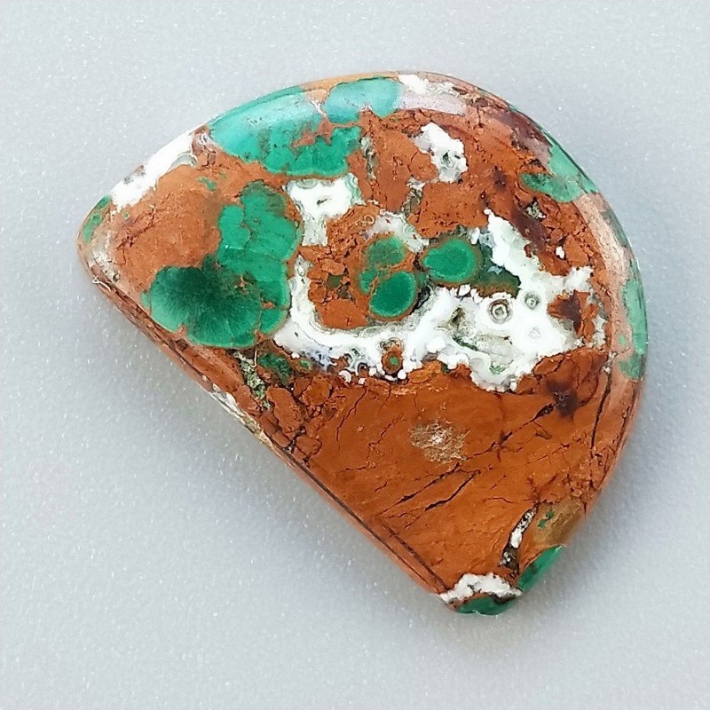 Crisocola Naturale Forma Fantasia Piatto Cabochon Liscio Fatto a Mano 23X17mm 3.37gm 1pz