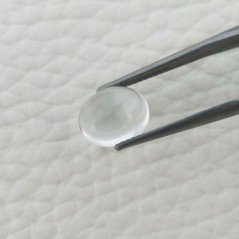 Cristallo Di Rocca Naturale Forma Ovale Piatto Cabochon Liscio Fatto a Mano 10X8X5mm 3,75 Carati 1pz