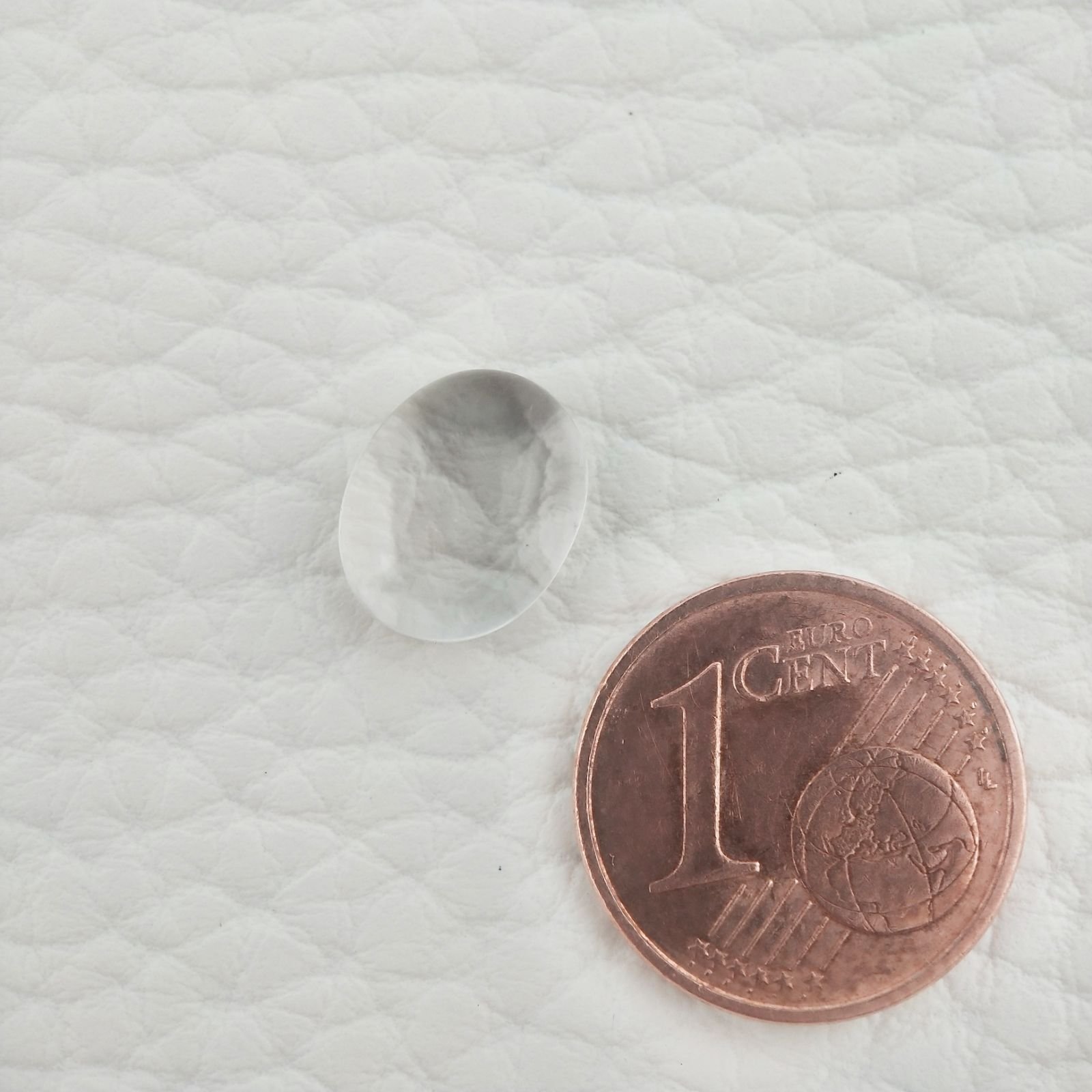 Cristallo Di Rocca Naturale Forma Ovale Piatto Cabochon Liscio Fatto a Mano 10X8X4mm 2,85 Carati 1pz