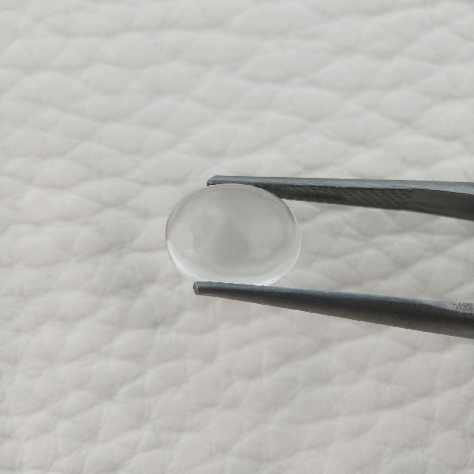 Cristallo Di Rocca Naturale Forma Ovale Piatto Cabochon Liscio Fatto a Mano 10X8X4mm 2,85 Carati 1pz