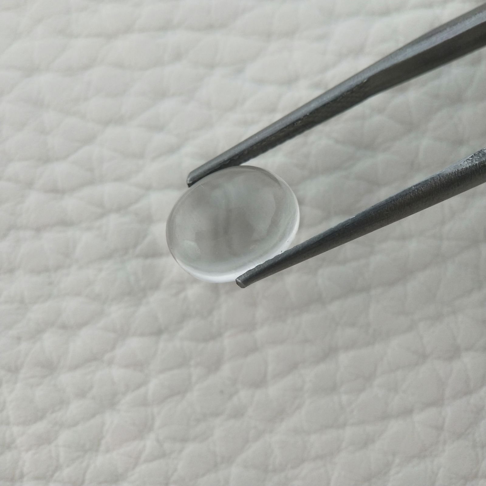 Cristallo Di Rocca Naturale Forma Ovale Piatto Cabochon Liscio Fatto a Mano 10X8X4mm 2,85 Carati 1pz