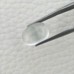 Cristallo Di Rocca Naturale Forma Ovale Piatto Cabochon Liscio Fatto a Mano 13X9X5mm 6,10 Carati 1pz