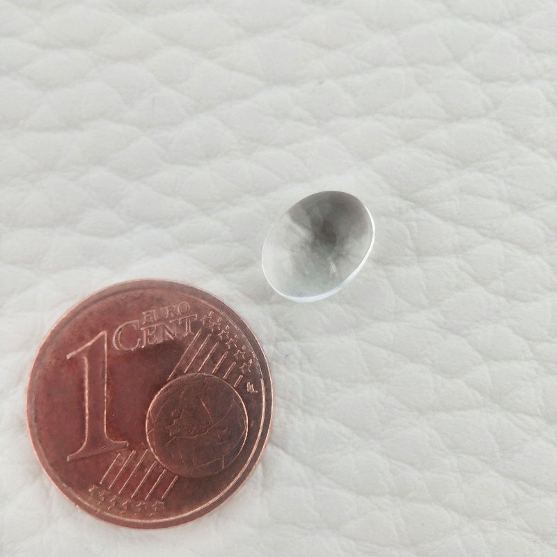 Cristallo Di Rocca Naturale Forma Ovale Piatto Cabochon Liscio Fatto a Mano 8X6X4mm 1,55 Carati 1pz