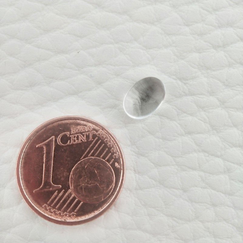 Cristallo Di Rocca Naturale Forma Ovale Piatto Cabochon Liscio Fatto a Mano 7X5X3mm 1,05 Carati 1pz