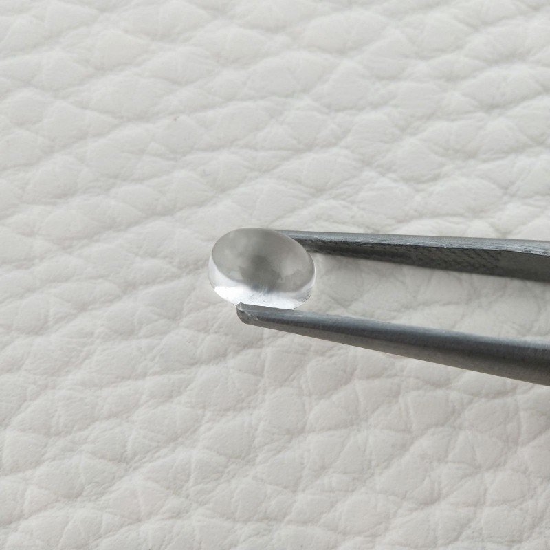 Cristallo Di Rocca Naturale Forma Ovale Piatto Cabochon Liscio Fatto a Mano 7X5X3mm 1,05 Carati 1pz