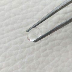 Cristallo Di Rocca Naturale Forma Ovale Piatto Cabochon Liscio Fatto a Mano 7X5X3mm 1,05 Carati 1pz
