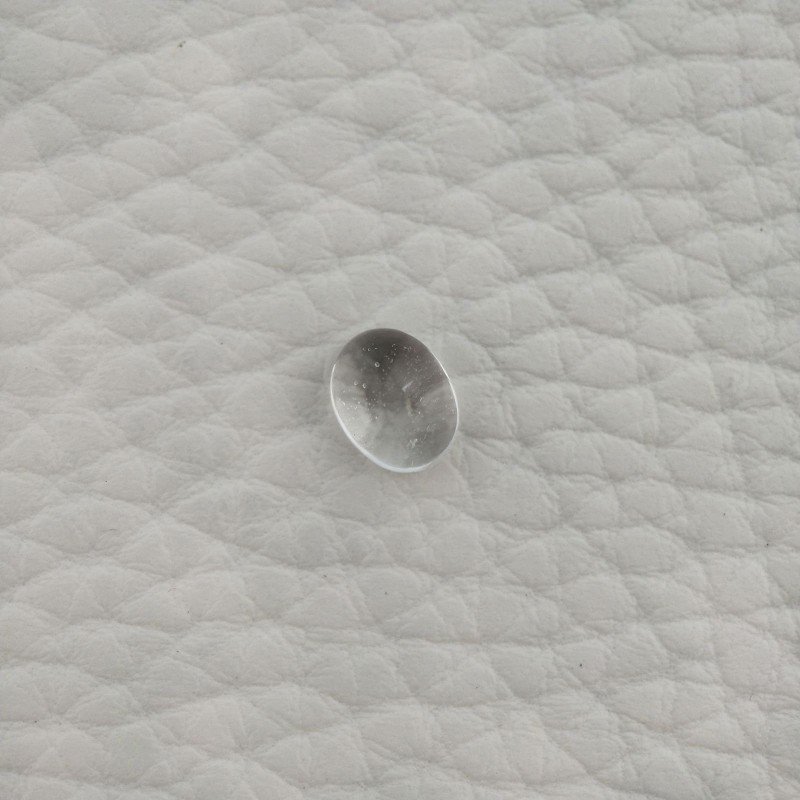 Cristallo Di Rocca Naturale Forma Ovale Piatto Cabochon Liscio Fatto a Mano 7X6X3mm 1,40 Carati 1pz