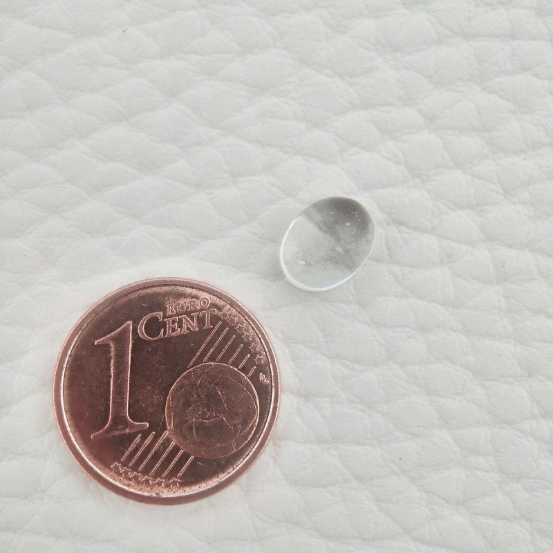 Cristallo Di Rocca Naturale Forma Ovale Piatto Cabochon Liscio Fatto a Mano 7X6X3mm 1,40 Carati 1pz