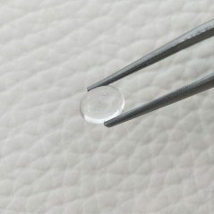 Cristallo Di Rocca Naturale Forma Ovale Piatto Cabochon Liscio Fatto a Mano 7X6X3mm 1,40 Carati 1pz