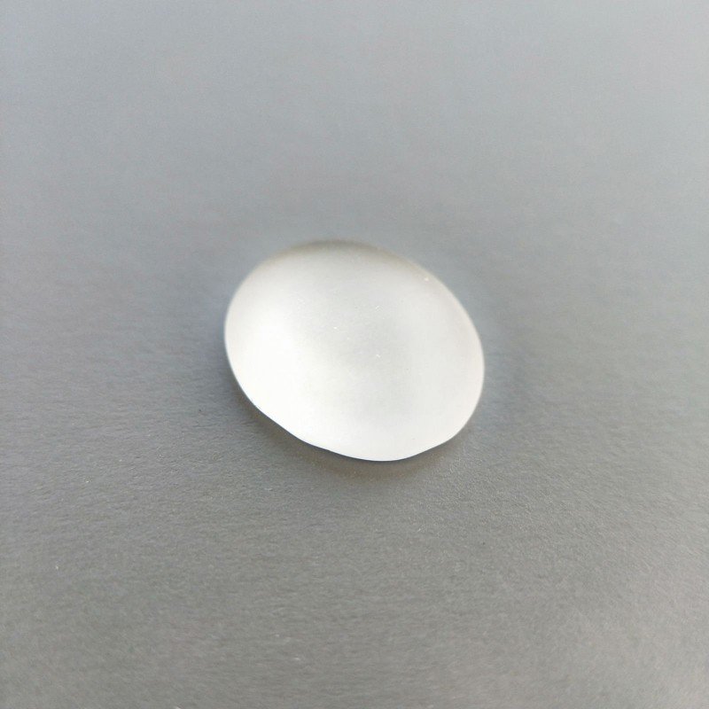 Cristallo Di Rocca Naturale Forma Ovale Piatto Cabochon Satinato Fatto a Mano 12X10X4mm 3,65 Carati 1pz