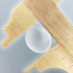 Cabochon di Cristallo di Rocca Naturale Ovale, Piatto e Satinato, 12x10x4 mm, 3,65 ct, Fatto a Mano