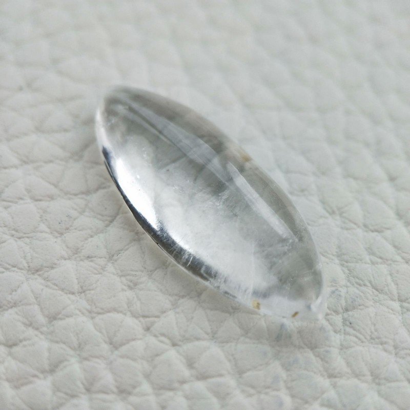 Cristallo Di Rocca Naturale Forma Marquise Piatto Cabochon Liscio Fatto a Mano 29X12X6mm 14,25 Carati 1pz