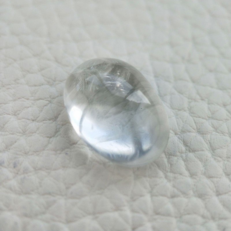 Cristallo Di Rocca Naturale Forma Ovale Piatto Cabochon Liscio Fatto a Mano 19X13X8mm 16,70 Carati 1pz