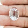 Cristallo Di Rocca Naturale Forma Ovale Piatto Cabochon Liscio Fatto a Mano 19X13X8mm 16,70 Carati 1pz