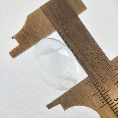 Cristallo Di Rocca Naturale Forma Ovale Piatto Cabochon Liscio Fatto a Mano 19X13X8mm 16,70 Carati 1pz