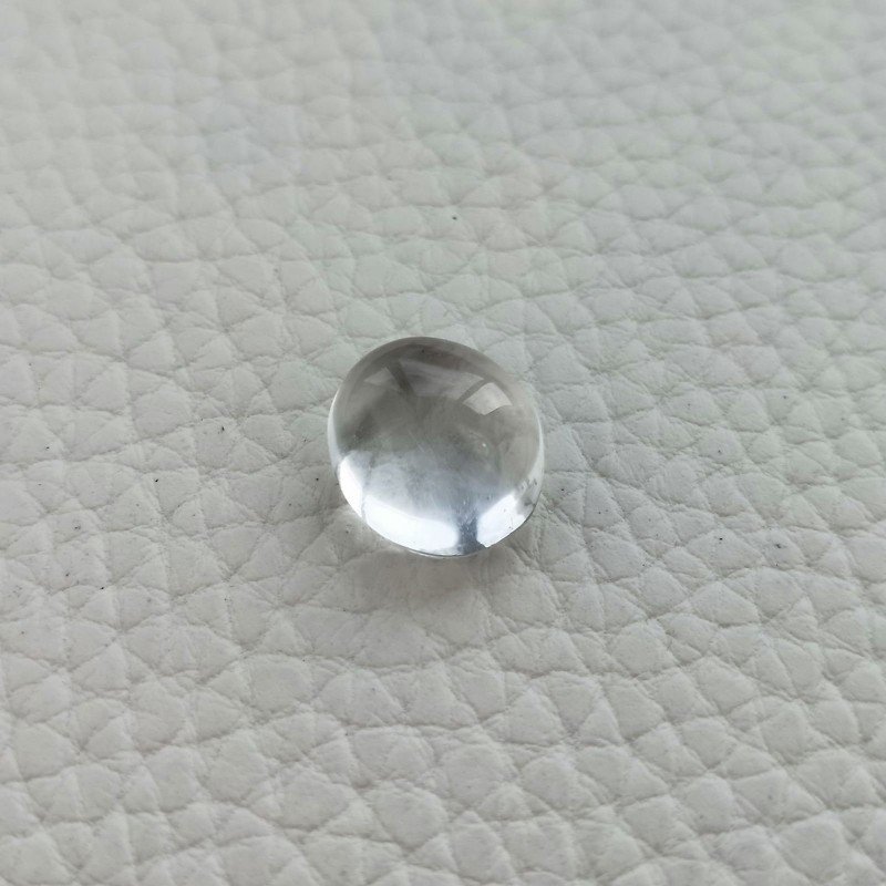 Cristallo Di Rocca Naturale Forma Ovale Piatto Cabochon Liscio Fatto a Mano 13X11X7mm 8,55 Carati 1pz