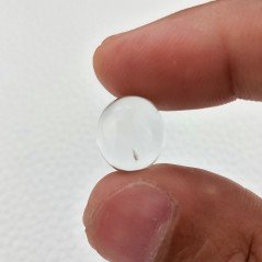 Cristallo Di Rocca Naturale Forma Ovale Piatto Cabochon Liscio Fatto a Mano 13X11X7mm 8,55 Carati 1pz