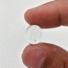 Cristallo Di Rocca Naturale Forma Ovale Piatto Cabochon Liscio Fatto a Mano 13X11X7mm 8,55 Carati 1pz